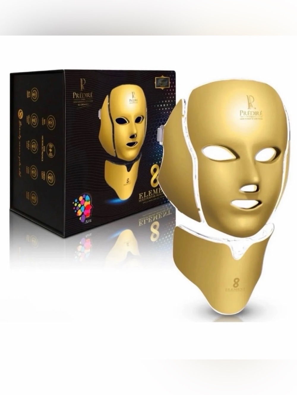 Element Gold LED Facial Mask with Chin Panel